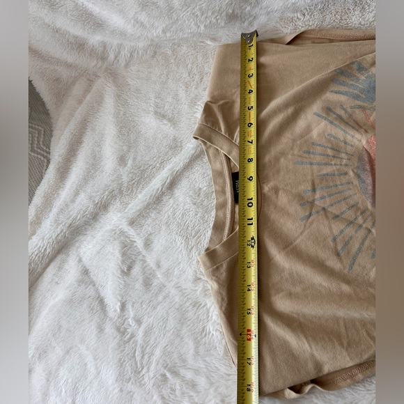 AFRM graphic tank with shoulder pads size xs tan - Picture 6 of 9